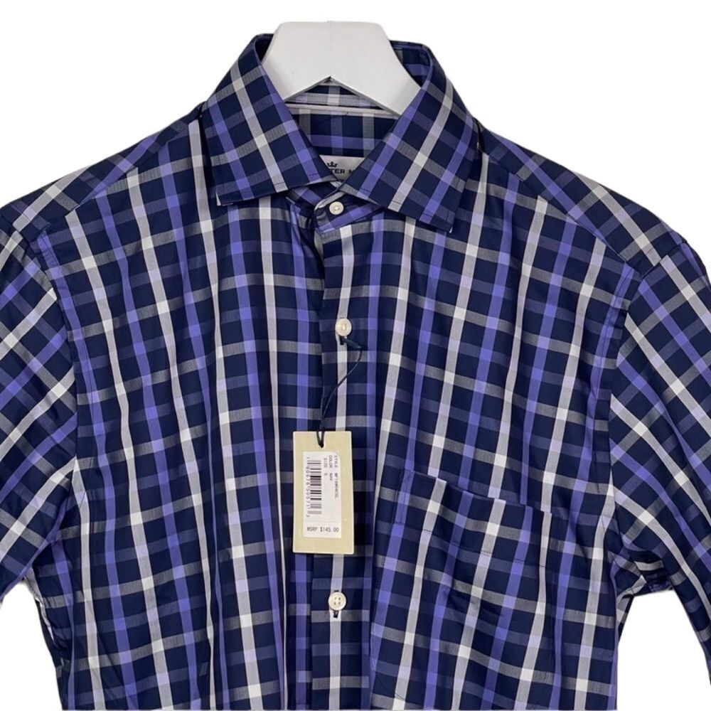 Peter Millar plaid button down, NWT, Small - Picture 2 of 9